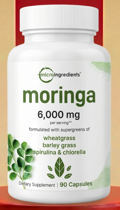 Moringa Orgánica 6000mg | Energía, Vitalidad y Sistema Inmune — 90 Cápsulas